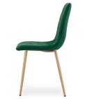 Krzesło TURIN - ciemna zieleń aksamit / nogi kolor drewna x 1