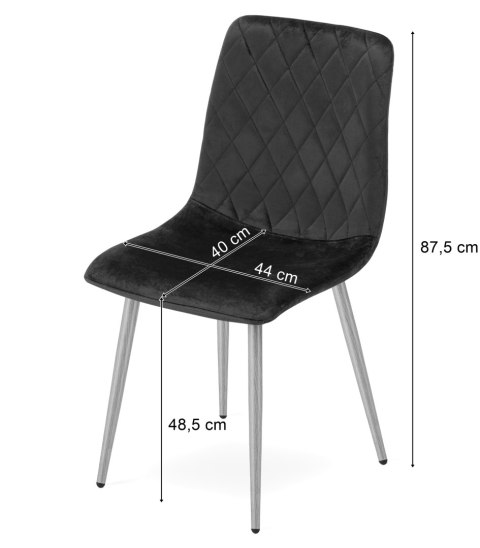 Krzesło TURIN - ciemna zieleń aksamit / nogi kolor drewna x 1