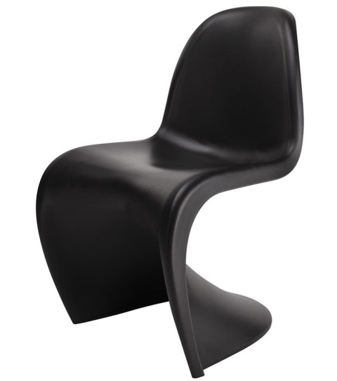 NOWOCZESNE CZARNE KRZESŁO PICARD, DO SALONU, JADALNI, NIETYPOWE, WYTRZYMAŁE