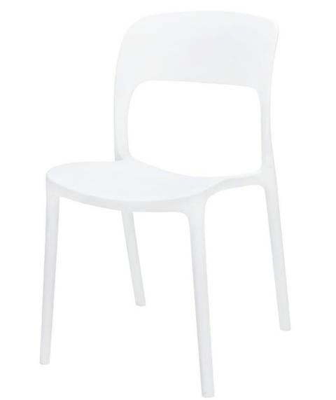 BIAŁE KRZESŁO BARI, DO KUCHNI, JADALNI, NA BALKON, NOWOCZESNE, WYTRZYMAŁE BIAŁE KRZESŁO BARI, DO KUCHNI, JADALNI, NA BALKON, NOWOCZESNE, WYTRZYMAŁE