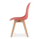 Krzesło KITO cynober / nogi naturalne x 1
