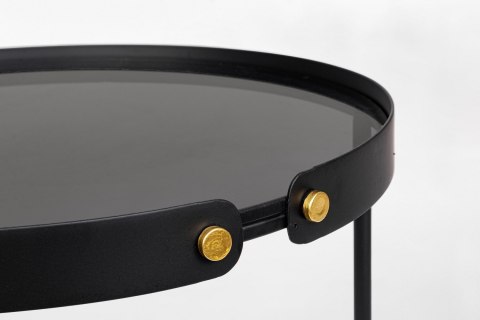 BIZZOTTO zestaw stolików kawowych ZEINA ROUND 92 czarny