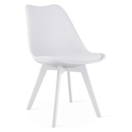 Krzesło MARK - białe / nogi białe x 2