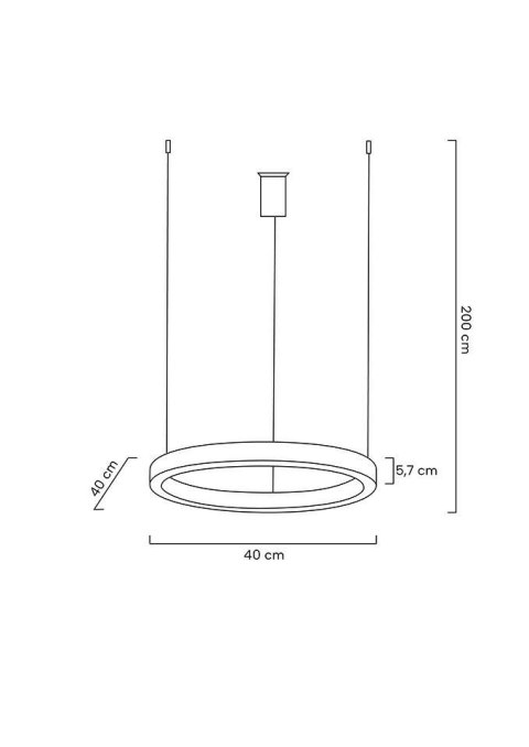 MOOSEE lampa wisząca RING 40 złota