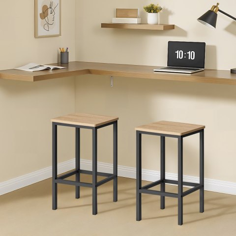 Taborety Barowe 2szt - sonoma - LBC065B11