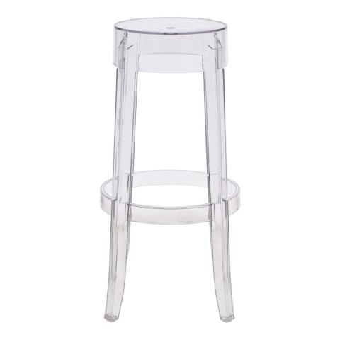 PRZEZROCZYSTY HOKER DO KUCHNI, 75 CM, OKRĄGŁY, DO WYSPY, TRANSPARENTNY