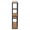INDUSTRIALNY REGAŁ DENMARK VIII DĄB, LOFT, 5 PÓŁEK, CZARNY METAL