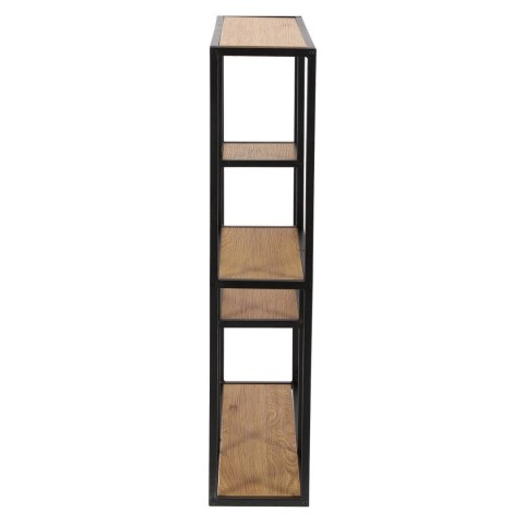 INDUSTRIALNY REGAŁ DENMARK VIII DĄB, LOFT, 5 PÓŁEK, CZARNY METAL