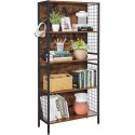 REGAŁ RUSTIQUE NA KSIĄŻKI, LOFT, INDUSTRIALNY, DO SALONU, SZAFKA, 155 CM