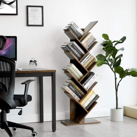 REGAŁ NA KSIĄŻKI ARBORES, PÓŁKA, SZAFKA, DO SALONU, BIUROWY, LOFT, 50 CM