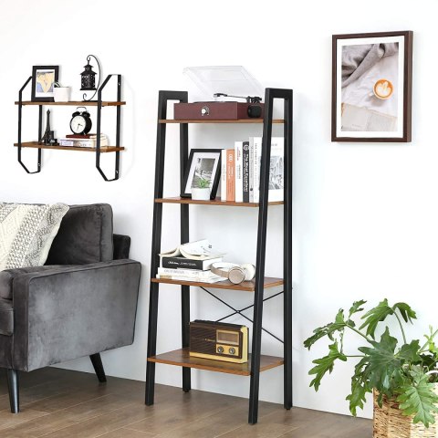 REGAŁ RUSTIQUE NA KSIĄŻKI, PÓŁKA, LOFT, INDUSTRIALNY, DO SALONU, 56 CM