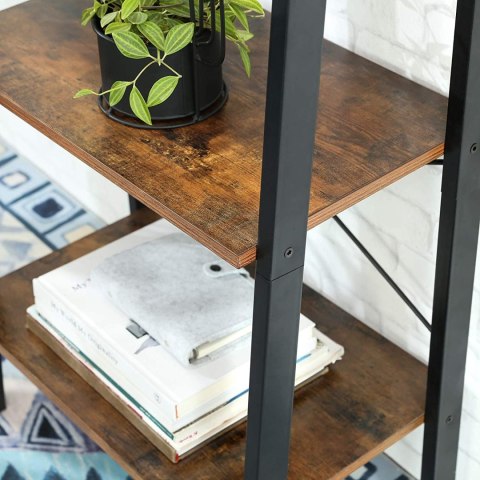 REGAŁ RUSTIQUE NA KSIĄŻKI, PÓŁKA, LOFT, INDUSTRIALNY, DO SALONU, 56 CM