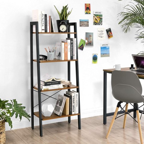 REGAŁ RUSTIQUE NA KSIĄŻKI, PÓŁKA, LOFT, INDUSTRIALNY, DO SALONU, 56 CM