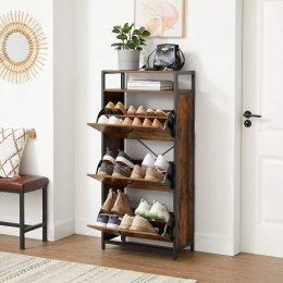SZAFKA NA BUTY REGAŁ RUSTIQUE, LOFT, RUSTYKALNA, 3 PRZEGRODY, PRZEDPOKÓJ
