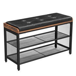 REGAŁ NA BUTY Z SIEDZISKIEM RUSTIQUE, ŁAWKA, LOFT, INDUSTRIALNY, METAL