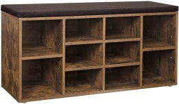 SZAFKA NA BUTY MAISON, REGAŁ Z SIEDZISKIEM, RUSTYKALNA, LOFT, 10 PÓŁEK