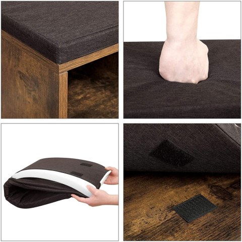 SZAFKA NA BUTY MAISON, REGAŁ Z SIEDZISKIEM, RUSTYKALNA, LOFT, 10 PÓŁEK