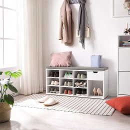 SZAFKA NA BUTY Z SIEDZISKIEM SEDILE, REGAŁ, BIAŁA, SZUFLADA, PRZEDPOKÓJ