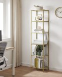 REGAŁ AURELIA NA KSIĄŻKI, PÓŁKA DO SALONU, LOFT, BIUROWY, OTWARTY, 177 CM