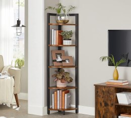 REGAŁ NA KSIĄŻKI FERME, 5 PÓŁEK, LOFT, INDUSTRIALNY, DO SALONU, BIUROWY, CM