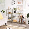 REGAŁ NA KSIĄŻKI LUSSO, PÓŁKA, SZAFKA, DO SALONU, LOFT, BIUROWY, 95 CM