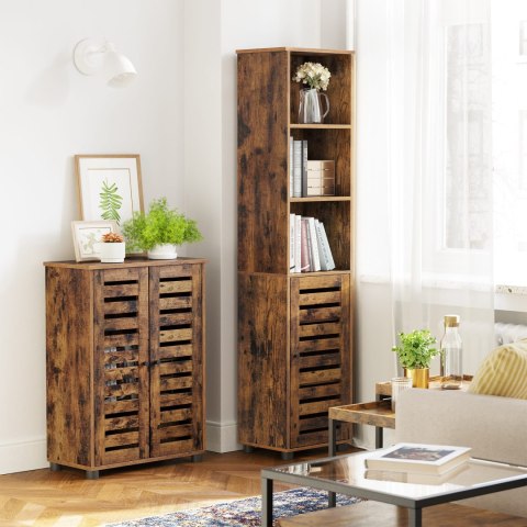 SZAFKA ŁAZIENKOWA CHARME, RUSTYKALNY BRĄZ, LOFT, STOJĄCA, REGAŁ, RETRO