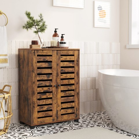 SZAFKA ŁAZIENKOWA CHARME, RUSTYKALNY BRĄZ, LOFT, STOJĄCA, REGAŁ, RETRO