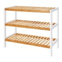 REGAŁ NA BUTY BAMBUSOWY LIGNUM, SZAFKA, 3 PÓŁKI, PRZEDPOKÓJ, 12 PAR, 70CM