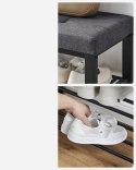 SZAFKA REGAŁ NA BUTY Z SIEDZISKIEM, IRONLOFT, LOFT, CIEMNOSZARY, PRZEDPOKÓJ