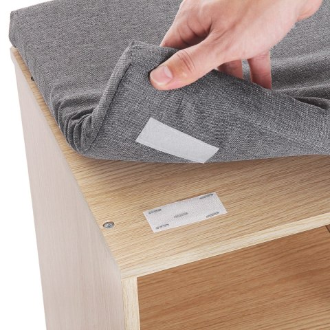 SZAFKA NA BUTY Z SIEDZISKIEM SOLANA, REGAŁ, 10 PÓŁEK, DĘBOWA, PRZEDPOKÓJ