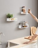PÓŁKA ŚCIENNA WISZĄCA LUMIA, 3, BIAŁA, NA KSIĄŻKI, DO SALONU, REGAŁ, LOFT