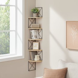 REGAŁ NAROŻNY ANGOLO, PÓŁKA NA KSIĄŻKI, 5 PÓŁEK, SONOMA, DO SALONU, LOFT