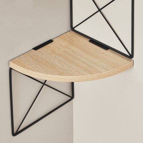 REGAŁ NAROŻNY ANGOLO, PÓŁKA NA KSIĄŻKI, 5 PÓŁEK, SONOMA, DO SALONU, LOFT
