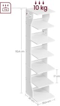 REGAŁ NA BUTY KSIĄŻKI VELURA, BIAŁY, PÓŁKA, SZAFKA, DO SALONU, LOFT, PÓŁEK