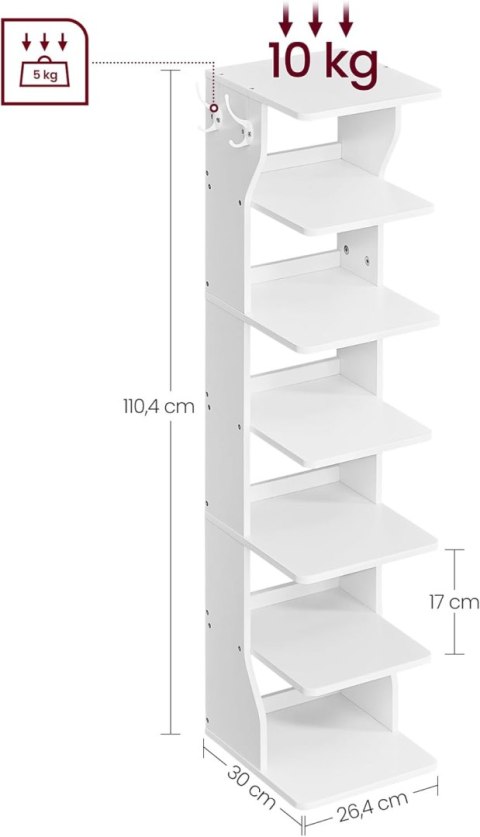 REGAŁ NA BUTY KSIĄŻKI VELURA, BIAŁY, PÓŁKA, SZAFKA, DO SALONU, LOFT, PÓŁEK