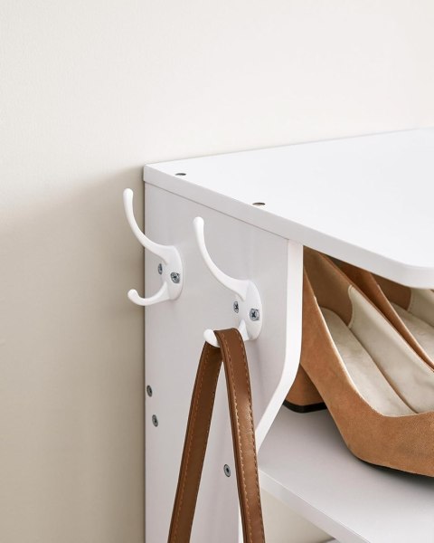 REGAŁ NA BUTY KSIĄŻKI VELURA, BIAŁY, PÓŁKA, SZAFKA, DO SALONU, LOFT, PÓŁEK