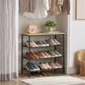 SZAFKA NA BUTY, VELURA, REGAŁ, LOFT, DĄB ARTISAN, CZARNA, STALOWA, 75 CM