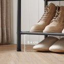 SZAFKA NA BUTY, VELURA, REGAŁ, LOFT, DĄB ARTISAN, CZARNA, STALOWA, 75 CM