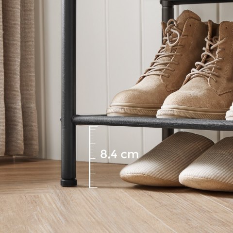 SZAFKA NA BUTY, VELURA, REGAŁ, LOFT, DĄB ARTISAN, CZARNA, STALOWA, 75 CM