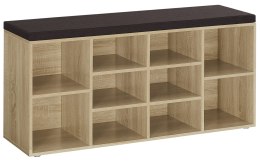 SZAFKA NA BUTY Z SIEDZISKIEM SEDILE, REGAŁ, SONOMA, 10 PÓŁEK, PRZEDPOKÓJ