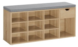 SZAFKA NA BUTY Z SIEDZISKIEM AVENUE, SONOMA, REGAŁ, SZUFLADA, 10 PÓŁEK