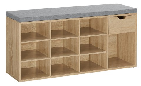 SZAFKA NA BUTY Z SIEDZISKIEM AVENUE, SONOMA, REGAŁ, SZUFLADA, 10 PÓŁEK