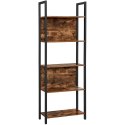 REGAŁ CHARMEL, NA KSIĄŻKI, DO SALONU, LOFT, INDUSTRIALNY, 5 PÓŁEK, 165 CM