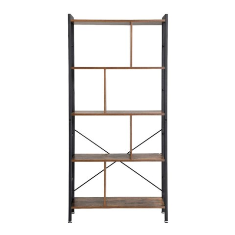REGAŁ NA KSIĄŻKI VALENCE, LOFT, INDUSTRIALNY, 5 PÓŁEK, DO SALONU, BIUROWY