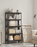 REGAŁ SZAFKA LUMINOS NA KSIĄŻKI, 5 PÓŁEK, LOFT, INDUSTRIALNY, DO SALONU