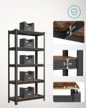 REGAŁ SZAFKA LUMINOS NA KSIĄŻKI, 5 PÓŁEK, LOFT, INDUSTRIALNY, DO SALONU