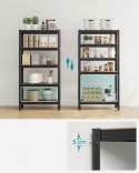 REGAŁ SZAFKA LUMINOS NA KSIĄŻKI, 5 PÓŁEK, LOFT, INDUSTRIALNY, DO SALONU