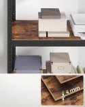 REGAŁ SZAFKA LUMINOS NA KSIĄŻKI, 5 PÓŁEK, LOFT, INDUSTRIALNY, DO SALONU