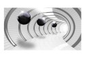 Fototapeta - Kule w tunelu 3D, biała
