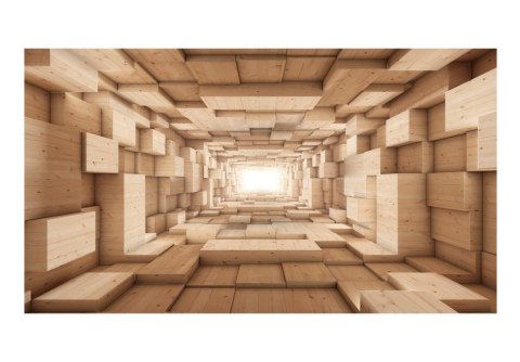 Fototapeta - Brązowy tunel 3D światło Fototapeta - Brązowy tunel 3D światło